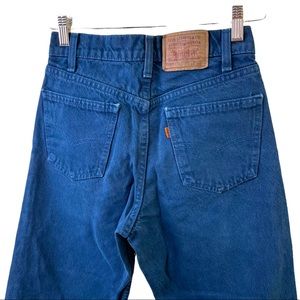 Vintage Levi Strauss 560 ORANGE TAB Bright Blue Patch Jeans W27 L30